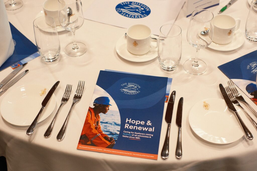 2024 Mission to Seafarers Sydney Annual Luncheon table preparation