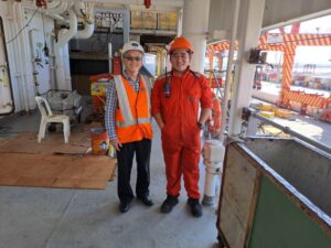 Chaplain David visits his first ship